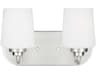 Generation Lighting Windom 2-Light Brushed Nickel Glass Vanity Light
