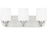 Generation Lighting Windom 3-Light Brushed Nickel Glass Vanity Light