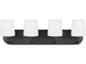 Generation Lighting Windom 4-Light Midnight Black Glass Vanity Light