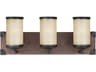 Generation Lighting Dunning 3-Light Stardust Black Glass Vanity Light