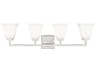 Generation Lighting Ellis Harper 4-Light Brushed Nickel Glass Vanity Light
