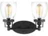 Generation Lighting Belton 2-Light Midnight Black Glass Vanity Light