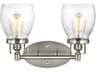 Generation Lighting Belton 2-Light Brushed Nickel Glass Vanity Light