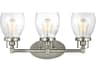 Generation Lighting Belton 3-Light Brushed Nickel Glass Vanity Light
