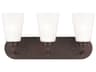 Generation Lighting Kerrville 3-Light Bronze Glass Vanity Light