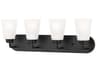 Generation Lighting Kerrville 4-Light Midnight Black Vanity Light
