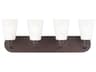 Generation Lighting Kerrville 4-Light Bronze Glass Vanity Light