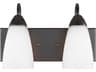 Generation Lighting Seville 2-Light Bronze Glass Vanity Light