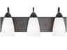 Generation Lighting Seville 3-Light Bronze Glass Vanity Light