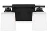 Generation Lighting Vinton 2-Light Midnight Black Vanity Light