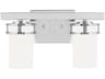 Generation Lighting Robie 2-Light Chrome Glass Vanity Light