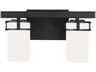 Generation Lighting Robie 2-Light Midnight Black Glass Vanity Light
