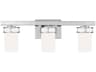 Generation Lighting Robie 3-Light Chrome Glass Vanity Light