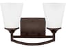 Generation Lighting Hanford 2-Light Bronze Glass Vanity Light