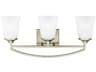 Generation Lighting Hanford 3-Light Brushed Nickel Glass Vanity Light