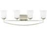 Generation Lighting Hanford 4-Light Brushed Nickel Glass Vanity Light