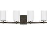 Generation Lighting Alturas 4-Light Brushed Oil Rubbed Bronze Glass Vanity Light