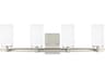 Generation Lighting Alturas 4-Light Brushed Nickel Glass Vanity Light