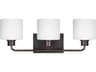 Generation Lighting Canfield 3-Light Bronze Glass Vanity Light