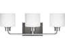 Generation Lighting Canfield 3-Light Brushed Nickel Glass Vanity Light