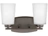 Generation Lighting Franport 2-Light Bronze Glass Vanity Light
