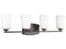Generation Lighting Franport 4-Light Bronze Glass Vanity Light