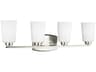 Generation Lighting Franport 4-Light Brushed Nickel Glass Vanity Light