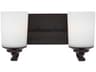 Generation Lighting Kemal 2-Light Bronze Glass Vanity Light