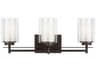 Generation Lighting Elmwood Park 3-Light Bronze Glass Vanity Light