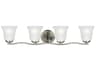 Generation Lighting Emmons 4-Light Brushed Nickel Glass Vanity Light