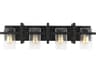 Generation Lighting Mitte 4-Light Midnight Black Glass Vanity Light