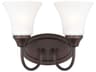 Generation Lighting Holman 2-Light Bronze Glass Vanity Light