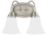 Generation Lighting Holman 2-Light Brushed Nickel Glass Vanity Light