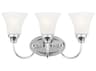 Generation Lighting Holman 3-Light Chrome Glass Vanity Light