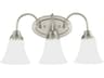 Generation Lighting Holman 3-Light Brushed Nickel Glass Vanity Light