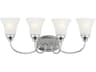 Generation Lighting Holman 4-Light Chrome Glass Vanity Light