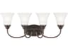 Generation Lighting Holman 4-Light Bronze Glass Vanity Light