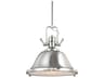 Generation Lighting Stone Street 1-Light Brushed Nickel Glass Pendant