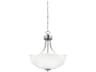 Generation Lighting Geary 3-Light Brushed Nickel Glass Bowl Pendant