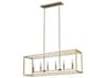 Generation Lighting Moffet Street 6-Light Satin Brass Linear Island Pendant