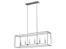Generation Lighting Moffet Street 6-Light Brushed Nickel Linear Island Pendant