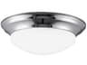 Generation Lighting Nash 1-Light Chrome Glass Bowl Flush Mount