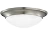 Generation Lighting Nash 1-Light Brushed Nickel Glass Bowl Flush Mount