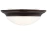 Generation Lighting Nash 3-Light Bronze Glass Bowl Flush Mount