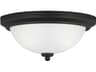 Generation Lighting Geary 2-Light Midnight Black Glass Bowl Flush Mount