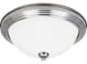 Generation Lighting Geary 3-Light Brushed Nickel Glass Bowl Flush Mount