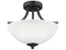 Generation Lighting Geary 2-Light Bronze Glass Bowl Semi Flush Mount