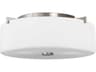 Generation Lighting Sunset Drive 2-Light Brushed Steel Glass Drum Flush Mount