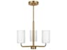Generation Lighting Rhett 3-Light Satin Bronze Cylinder Chandelier