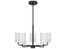 Generation Lighting Rhett 5-Light Midnight Black Cylinder Chandelier